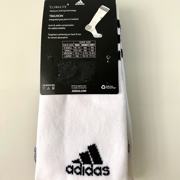 Adidas Copa Zone Traxion Climate Maximum Grip Soccer White Socks Size M - Picture 10 of 12
